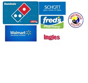 Generic Picture of Dominoes, Gemtron, Fred's SUB, Walmart and Ingles.