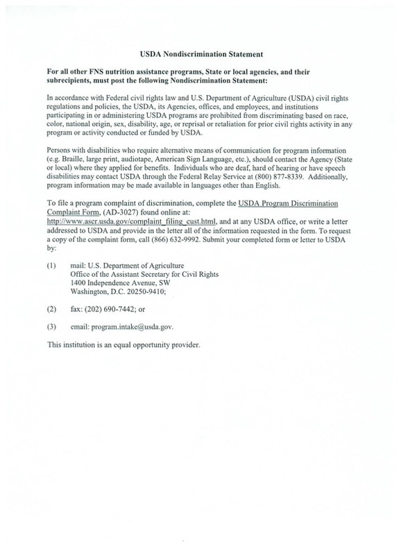 USDA Non-discrimination statement